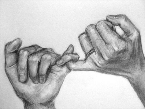 Drawing Of Pinky Promise, Hands Pinky Promise Drawing, Pinkie Promise Drawing, Pinky Promise Drawing Reference, Pinky Promise Reference, Pinky Promise Sketch, Things To Draw Pencil, Pinky Promise Art, Pinky Promise Drawing