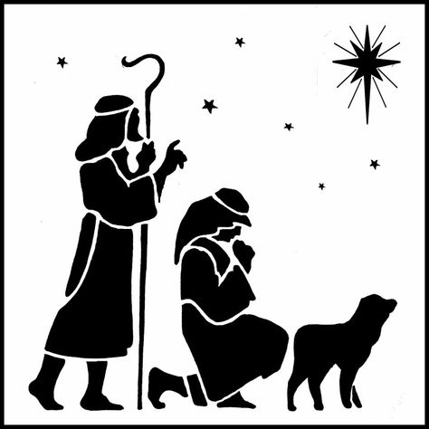 Nativity Silhouette, Christmas Stencils, Silhouette Christmas, Nativity Crafts, Three Wise Men, Christmas Nativity Scene, Three Kings, Stencil Crafts, Wise Men