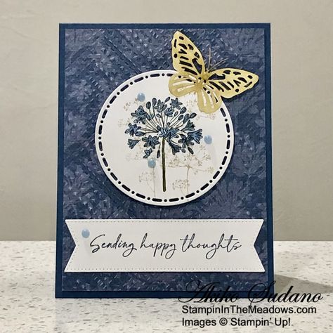 Stampin’ Up! Wildflower Designs Card Butterfly Cutout, Wildflower Meadow, Nature Card, Card Layouts, Stampin Up Catalog, Paper Butterfly, Card Making Tutorials, Design Stamps, Su Cards