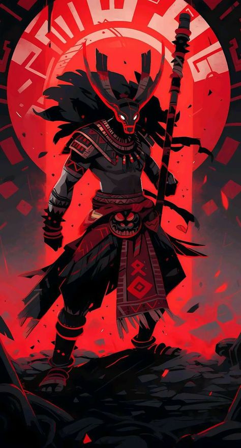 Rpg Paladin, God Of Darkness, Sun Warrior, Creature Fantasy, Aztec Art, Monster Concept Art, Black Anime Characters, Creature Concept Art, Fantasy Concept Art