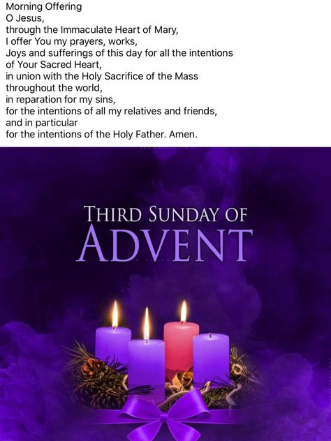 Third Sunday Of Advent, Mary Pictures, Hearing Gods Voice, Jesus And Mary Pictures, Holy Father, Advent Candles, Almighty God, God Almighty, Sacred Heart