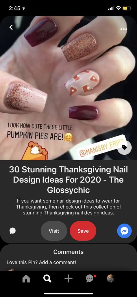 Pie Nails, Thanksgiving Nail Designs, Thanksgiving Pies, Isnt She Lovely, Thanksgiving Nails, Diy Nail Designs, Trending Hairstyles, How To Apply Makeup, Diy Nails