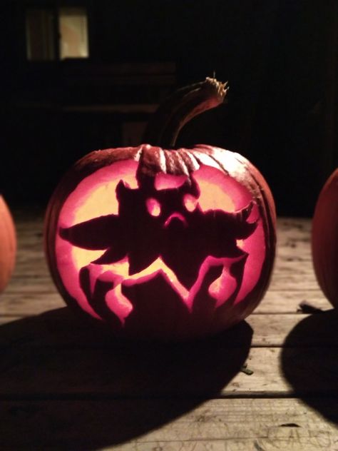 Punkaboo pokemon carved in a pumpkin 🎃 Pumpkaboo Pumpkin Carving, Pokemon Pumpkin Carving, Pumpkin Pokemon, Pokemon Pumpkin, Pokemon Cute, Halloween Pumpkin Carving Stencils, Carving Stencils, Pokemon Halloween, Pokemon Diy