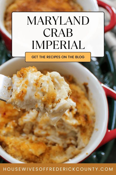 Maryland crab imperial recipe Crab Imperial Recipes, Blue Crab Recipes, Crab And Shrimp Recipe, Crab Imperial, Crab Cake Recipes, Crab Meat Recipes, Creamy Crab, Crab Dishes, Crab Cake Recipe