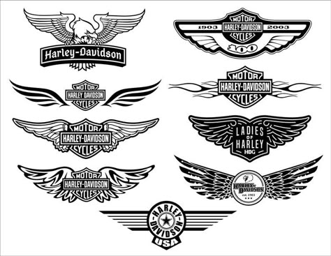 Harley Davidson Symbol Tattoo, Harley Davidson Designs Graphics, Harley Davidson Flash Tattoo, Harley Davidson Graphic Design, Harley Memorial Tattoo, Small Harley Davidson Tattoos, Harley Tattoo Design, Harley Davidson Memorial Tattoos, Harley Tattoos For Women