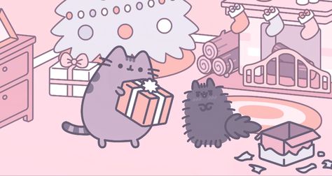 Cute Christmas Desktop Wallpaper, Christmas Background Laptop Desktop Wallpapers, Rectangle Widget, Pusheen Wallpaper, Pusheen Christmas, Christmas Desktop Wallpaper, Christmas Wallpaper Iphone Cute, Pusheen The Cat, Key Board