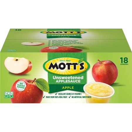 No Sugar Added Applesauce, Motts Applesauce, Healthy Snack Alternatives, Apple Sauce, Unsweetened Applesauce, Apple Brand, Artificial Sweetener, No Sugar, Delicious Fruit