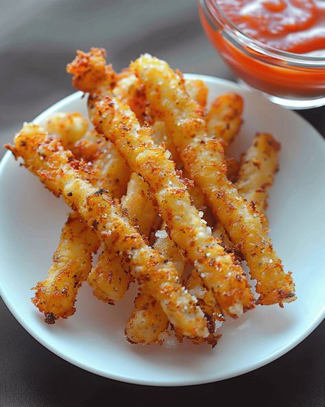 Crispy Mashed Potato Fries - Recipes, Tasks & Tools Mashed Potatoes Fries, Mashed Potato Fries, Potatoes Fries, Fries Recipes, Fried Potatoes Recipe, Potato Sticks, Potato Fries, Mashed Potato, Creamy Mashed Potatoes