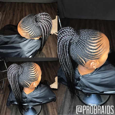 Bolla With Braids, Abuja Styles, Afro Buns, Trending Cornrows, Big Cornrows Hairstyles, Big Cornrows, Braided Ponytails, African Braids Hairstyles Pictures, Cornrow Styles