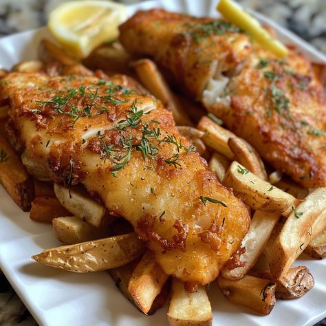 Homemade Fish And Chips, Homemade Gourmet, Best Freeze Dried Food, Fish Dinner Recipes, Fish N Chips, Fish Fillets, Dried Food, Makanan Diet, Fish Dinner