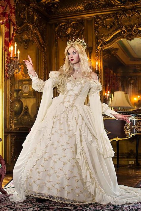 Sleeping Beauty Princess Medieval Fantasy Gown Custom Color | Etsy Biggest Dress In The World, Victorian Dress Gowns Aesthetic, Rococo Ball Gown, Victorian Dress Reference, Royalties Aesthetic, Victorian Dress Gown, Marie Antoinette Dresses, Gaun Abad Pertengahan, The Marvelous Mrs Maisel