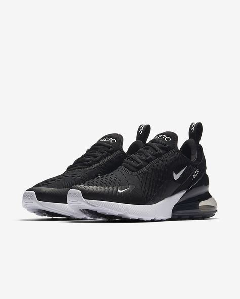 Nike Air Max 270 Women's Shoe Air Max 270 Black, Nike Air Max 270 Women, Nike Air Max 270 Black, Air Maxes, Womens Nike Air Max 270, Pretty Sneakers, Air Shoes, College Stuff, Nike Air Shoes