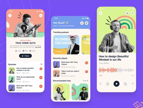 App Design Layout, Design Podcast, App Home, Ar Vr, Infographic Illustration, Aesthetic Fonts, Business Podcasts, App Interface, Educational Apps