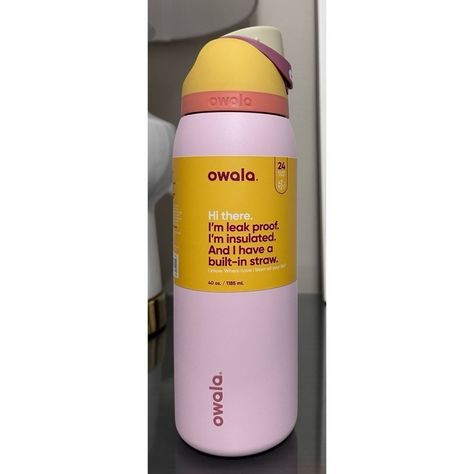 Nwt Owala 40oz Freesip Stainless Steel Water Bottle, Candy Store Features *Double-Wall Vacuum Insulation Keeps Your Beverages Cold For Up To 24 Hours *Stainless Steel Construction Offers Long-Lasting Durability *Freesip Lid Includes A Built-In Straw For Easy Drinking *The Wide Mouth Opening Lets You Take Bigger Swigs And Easily Fits Ice Cubes *The Lid Flips Open With A Button And Locks Shut For Easy Transportation *Leak-Proof Design Helps Avoid Any Unwanted Messes And Spills *Hinged Loop Flips U Owala Candy Store, Owala Water Bottle 40 Oz, Water Bottle Flip, Gold Tumbler, Thermal Mug, Cute Water Bottles, Drinks Tumbler, How To Wrap Flowers, Thermos Bottle