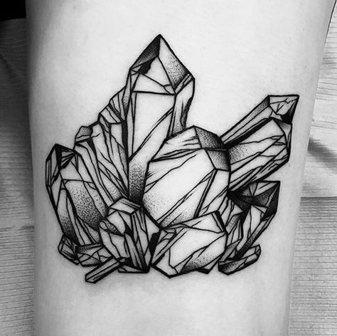 Black work Crystal tattoo Tattoo Gemstone, Gem Stone Tattoo, Japanese Cloud Tattoo, Border Tattoo, Stone Tattoo, Gem Tattoo, Crystal Tattoo, Witch Tattoo, Cloud Tattoo