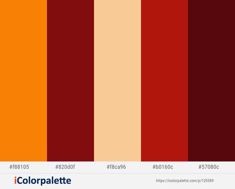 Color Palette Red Orange, Fire Color Palette, Colour Script, Red Color Pallets, Galaxy Shoes, Orange Color Palettes, Color Script, Red Colour Palette, Mahogany Color