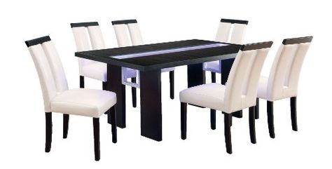 $986.99 * You can find more details by visiting the image link. Note:It is Affiliate Link to Amazon. Dining Table Dimensions, Faux Leather Chair, 7 Piece Dining Set, Contemporary Table, Dining Sets, Open Shelf, Cheap Furniture, Furniture Of America, Chair Style