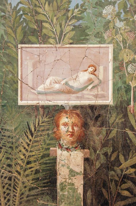 Pompeii Art, Pompeii Paintings, Roman Painting, Roman Garden, Istoria Artei, Ancient Paintings, Wall Murals Painted, Roman Art, Viria