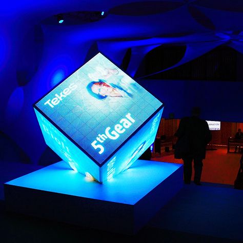 Cube LED Display | Video Wall | Screen - HSCLED Installations Ideas, Retail Advertising, Wall Cubes, Led Cube, Architectural Signage, Stage Background, Video Display, Event Stage, Led Display Screen