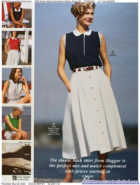 1993 Sears Spring Summer Catalog, Page 88 - Christmas Catalogs & Holiday Wishbooks 19s Fashion, 1990s Skirt, 1980 Fashion, 90s Inspired Outfits, Fashion Illustration Vintage, 90's Fashion, 1990s Fashion, Christmas Catalogs, Fashion Marketing