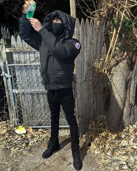 Scammer Fits, Trapstar Coat, Uk Drip Canada Goose, Uk Drip Black, Trapstar Shooters Tracksuit, Trapstar Puffer Jacket, Thug Fashion, Puffer Fits, Timberland Boots Outfit