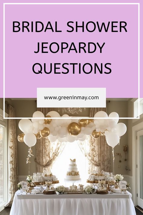 Bridal Jeopardy is a great way to break the ice and get guests engaged in the celebration. In this article we share the best bridal shower jeopardy questions and ideas on how to create yours. Bachelorette Jeopardy Questions, Bridal Shower Jeopardy Questions, Bridal Jeopardy Questions, Bridal Shower Jeopardy, Bachelorette Jeopardy, Kitchen Tea Games, Bridal Jeopardy, Jeopardy Questions, Bridal Shower Questions