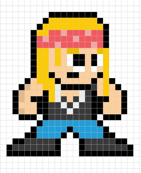 Axl Rose - pixel art Rose Pixel Art, Music Pixel Art, Easy Perler Beads Ideas, Hamma Beads, Easy Pixel Art, Hama Beads Design, Pixel Drawing, Perler Crafts, Pixel Art Grid