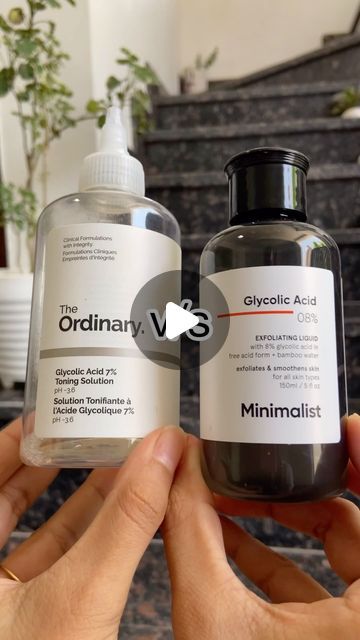 Manisha Shekhawat on Instagram: "After comparing both the Ordinary and Minimalist glycolic acid toners, I personally prefer the Ordinary’s solution because it’s not as harsh. Both brands include soothing ingredients, but my skin responded better to the Ordinary one. Of course, results can vary for everyone, but for me, the Ordinary’s formula stands out. My skin feels and looks better with it. Additionally, the Ordinary’s packaging is very convenient and hassle-free, unlike the Minimalist, which is more challenging to use on the scalp or body. While I do like Minimalist as a brand, the Ordinary wins this one. 
.
.
.
.
.
.
.

#SkincareReview #TheOrdinary #Minimalist #GlycolicAcid #BeautyRoutine ordinary glycolic acid toner, minimalist glycolic acid toner" Minimalist Glycolic Acid, The Ordinary Fake Vs Original, How To Use The Ordinary Skincare, Ordinary Routine, Ordinary Skincare Routine, The Ordinary Glycolic Acid, Glycolic Acid Toner, The Ordinary Skincare, Exfoliate Face