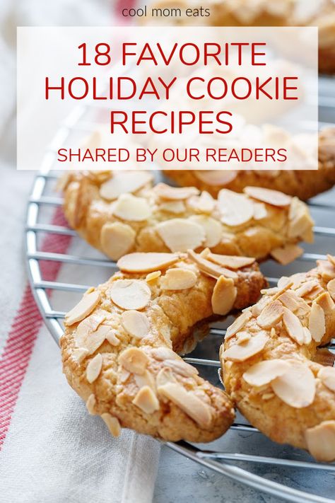 We asked our readers to share their favorite holiday cookie recipes in their homes and have 18 incredible recipes to share with YOU! Find everything from Italian Pignoli Cookies, Mexican Wedding Cakes, Molasses Spice Cookies, Swedish Gingerbread, and so much more. You'll be ready for your Christmas cookie exchange in no time! | coolmomeats.com | holiday baking | holiday desserts | holiday recipes Christmas Cookies Taste Of Home, Forgotten Christmas Cookies, Swedish Gingerbread Cookies, Cookies That Ship Well, Christmas Cookie Recipes Unique, Taste Of Home Christmas Cookies, Swedish Cookies Recipes, Most Popular Christmas Cookies, Pignoli Cookies Recipe Italian