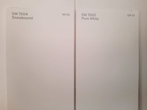 For a bright and refreshing space that lets the decor take center stage, there’s really nothing that fits the bill like a white paint. The white I’m g... | 6 Snowbound vs Pure White scaled Sw Snowbound Vs Pure White, Pure White Vs Snowbound, Snowbound Paint Color, Snowbound Paint, Sw Snowbound, Sherwin Williams Snowbound, Benjamin Moore Cloud White, Sherwin Williams Extra White, Origami White