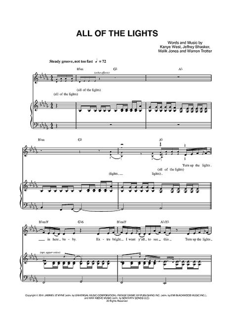 All Of The Lights / Kanye West (piano) All Of The Lights Kanye, All Of The Lights, Light Music, Piano Sheet, Piano Sheet Music, Kanye West, Sheet Music, Piano, Projects To Try