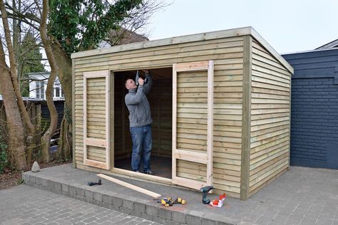 Boys Playhouse, Backyard Storage Sheds, Greenhouse Shed, Backyard Storage, Garden Storage Shed, Backyard Sheds, Backyard Shed, Diy Shed, Shed Design