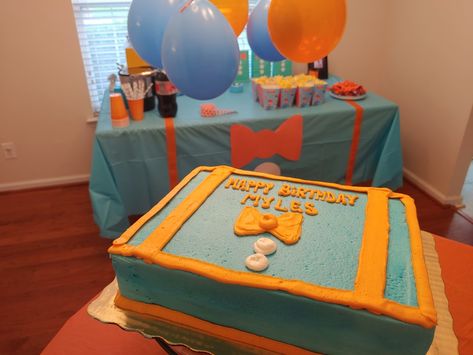 Blippi Sheet Cake, Blippi Cupcakes, Blippi Birthday Cake, Blippi Party, Boy Birthday Party Themes, 2 Birthday Cake, Second Birthday, Boy Birthday Party, Sheet Cake