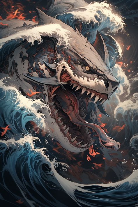 Shark Concept Art, Shark Art Background, Megalodon Fantasy Art, Shark Fantasy Art, Giant Shark Fantasy Art, Monster Shark Fantasy Art, Whatsapp Wallpapers Hd, Hilarious Pictures, Not Funny