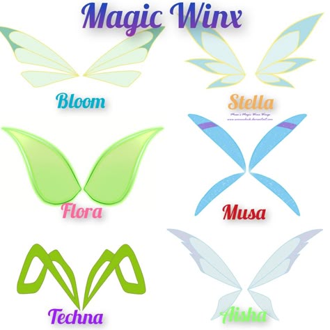 #winxclub #magicwinx Winx Club Wings, Winx Wings, Winx Base, Fairy Wings Aesthetic, Wind Club, Cartoon Wings, Winx Cosplay, Magic Wings, Pig Tattoo