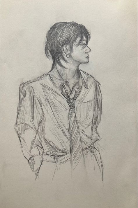 Txt Yeonjun Drawing, Yeonjun Sketch, Yeonjun Drawing, Pencil Sketches Easy, Sketches Easy, Kpop Fanart, Drawing Sketch, Pencil Sketch, Drawing Sketches