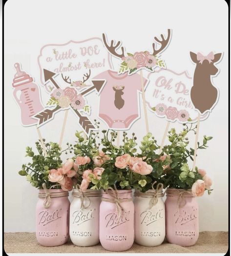 Woodland Baby Shower Girl, Deer Baby Shower Girl, Woodland Party Favors, Deer Birthday Party, Girl Woodland Baby Shower, Woodland Baby Girl, Deer Party, Girl Shower Themes, Woodland Baby Shower Decorations