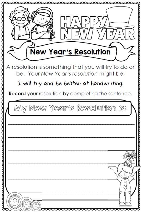 What a great way to help students remember the past year and look forward to the New Year 2014-2015 New Year Worksheet, Kindergarten Writing Prompts, Writing Printables, Teacher Info, Review Essay, New Year Resolution, Clever Classroom, 1st Grade Writing, New Years Activities