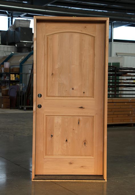 Knotty Alder Entry Door Clearance Alder Front Door, Knotty Alder Front Door, Craftsman Style Exterior, Mahogany Exterior Doors, Early American Stain, Rustic Doors Interior, Single Entry Doors, Glass Doors Patio, Wood Garage Doors