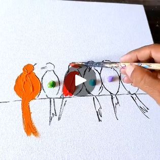 Easy Acrylic Painting Technique 🤩🤩🤩 | Colorful Birds Painting 🐦🦜🦩 Easy Art 🤩🤩
#art #easyart #acrylicpainting #painting | By Suraj fine artsFacebook Bird Painting Acrylic, Easy Acrylic Painting, Painting Easy, Easy Art, Acrylic Painting Techniques, Simple Acrylic Paintings, Painting Tutorials, Colorful Birds, Simple Art