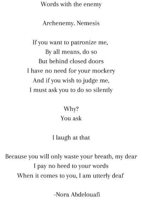 Poem words with the enemy by Nora Abdelouafi go check out her new book 'forgive me father for I have sinned' ! Dear Me, Judge Me, Forgive Me, Forgiving Yourself, Words Quotes, I Laughed, New Books, Poetry, Things To Come