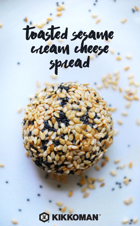 Cream Cheese Soy Sauce Sesame Seeds, Toasted Crackers, Cream Cheese Spread Recipes, Holiday Potluck, Cheese Spread Recipes, Recipes With Soy Sauce, Cream Cheese Ball, Cream Cheese Sauce, Cream Cheese Spread