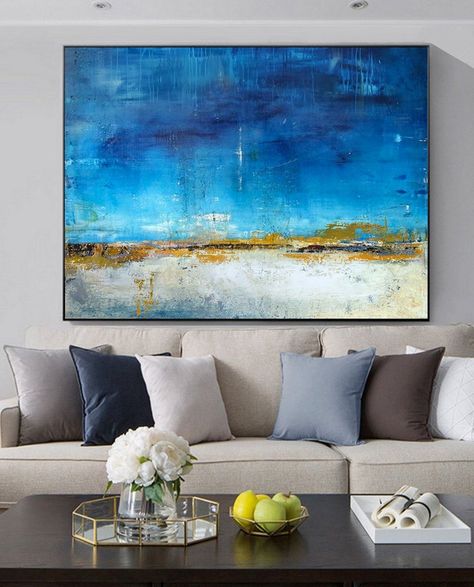 Sky Landscape Painting, Ocean Landscape Painting, Sea Abstract, Sea Scapes, Grey Painting, Blue Abstract Painting, Soyut Sanat Tabloları, Art Sea, Sky Painting