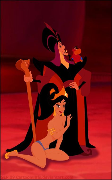 Jasmine & Jafar Jafar And Jasmine, Jasmine Jafar, Princess Jasmine Art, Jasmine Aladdin, Princesses Disney, Hulk Art, Disney Wiki, Female Cartoon Characters, Greatest Villains