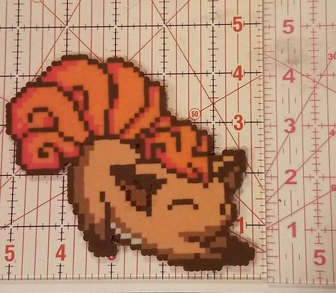 Vulpix Perler Beads, Pokémon Beads, Vulpix Pokemon, Perler Templates, Pokémon Perler, Perler Pattern, Pixel Grid, Anime Pixel, Pokemon Bead