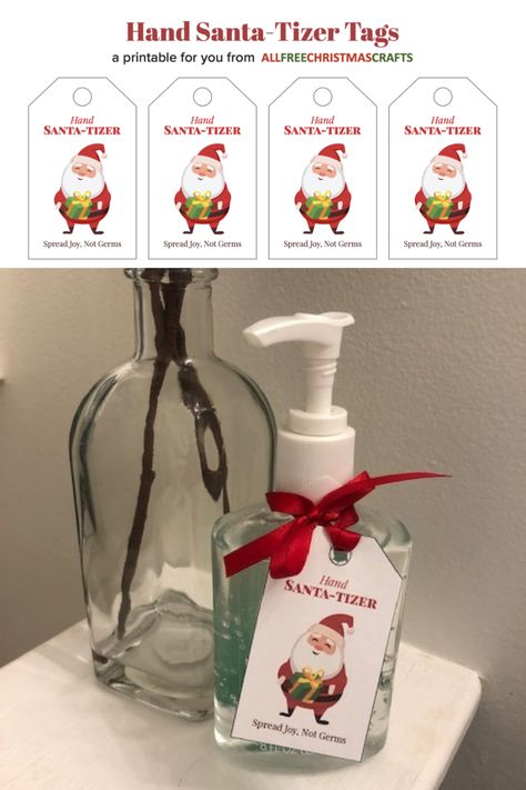 Christmas Hand Sanitizer, Christmas Diy Sewing, Free Christmas Crafts, Class Christmas Gifts, Hand Sanitizer Gift, Disinfectant Wipes, Christmas Tags Printable, Free Printable Gifts, Free Printable Gift Tags