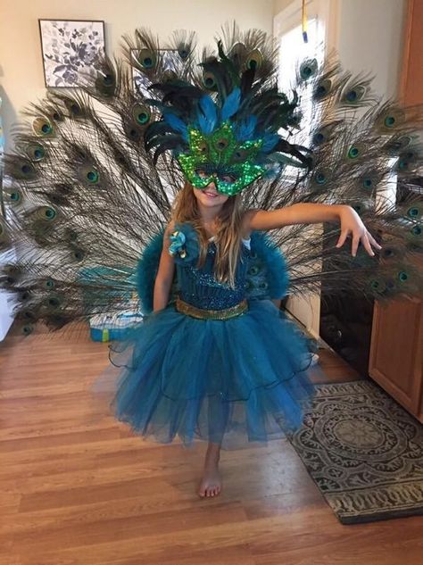 Peacock Fancy Dress For Kids, Peacock Costume Diy Kids, Alphabet Costume, Peacock Fancy Dress, Peacock Costume Diy, Diy Peacock, Fancy Dress Competition, Peacock Costume, Peacock Party