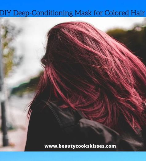 DIY Deep-Conditioning for Colored Hair Hair Mask For Colored Hair, Diy Deep Conditioning Hair Mask, Coconut Milk Hair Mask, Deep Conditioning Diy, Hair Conditioner Recipe, Diy Deep Conditioner, Loc Maintenance, Deep Hair Conditioner, Moisturizing Hair Mask