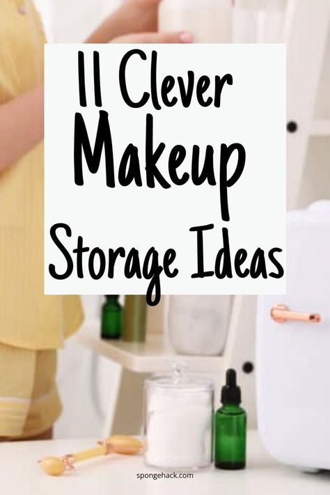 When you live in an apartment, you don’t have a whole lot of space, right? It’s your very first apartment and a studio or 1-bedroom is just enough for you. But because you’re saving money or trying to be an adult, finding ways to store your items is a real struggle. So when it comes […] Makeup Storage Small Bathroom, Makeup Storage Ideas, Apartment Hacks Organizing, Acrylic Makeup Storage, Small Apartment Organization, Small Apartment Bathroom, Decluttering Ideas, Small Bathroom Organization, Small Bathroom Storage