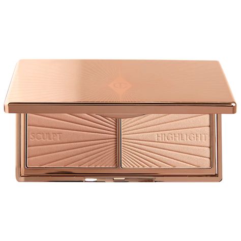 Mini Filmstar Bronze & Glow Contour Duo - Charlotte Tilbury | Sephora Charlotte Tilbury Filmstar, Charlotte Tilbury Mini, Sephora Brushes, Cheek Makeup, Melt Cosmetics, Celebrity Makeup Artist, Face Powder, Laura Mercier, Charlotte Tilbury